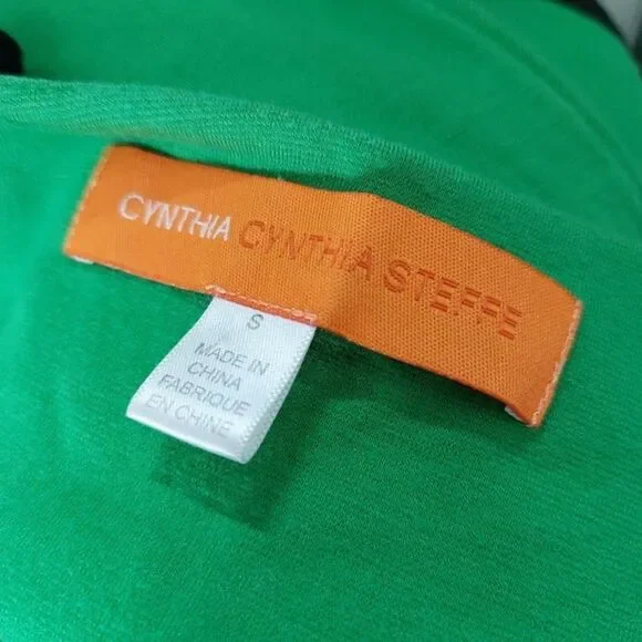 Cynthia Cynthia Steffe Black Pink Green Color Block Knit Sheath Dress  Size S - Picture 7 of 9